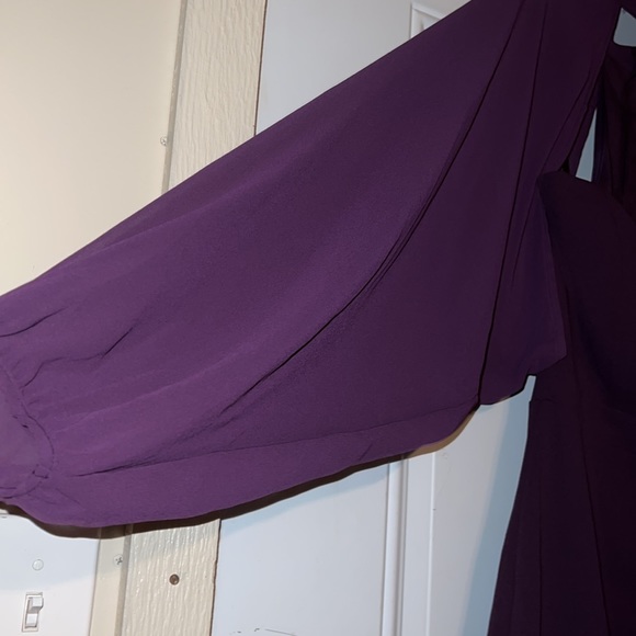 Dark purple Plum long sleeve midi dress size 1XL - Picture 5 of 10